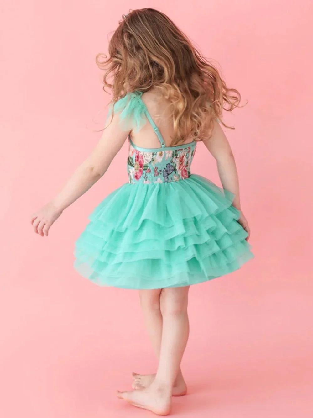 Posh Peanut Nikki Danielle Ruffled Tulle Smocked Dress
